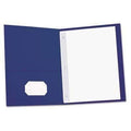 Universal® Two-Pocket Portfolios w/Tang Fasteners, 11 x 8-1/2, Blue, 25/Box - Janitorial Superstore