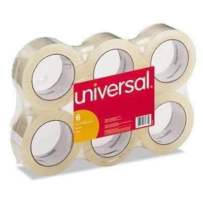 Universal® General-Purpose Box Sealing Tape, 48mm x 100m, 3" Core, Clear, 6/Pack - Janitorial Superstore