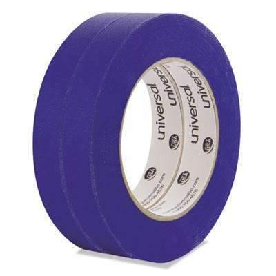 Universal® Premium Blue Masking Tape w/Bloc-it Technology, 18mm x 54.8m, Blue, 2/Pack - Janitorial Superstore