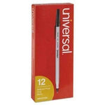 Economy Ballpoint Stick Oil-Based Pen, Black Ink, Fine, 12 Pack (UNV27420) - Janitorial Superstore