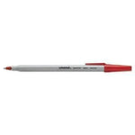 Economy Ballpoint Stick Oil-Based Pen, Red Ink, 12 Pack (UNV27412) - Janitorial Superstore