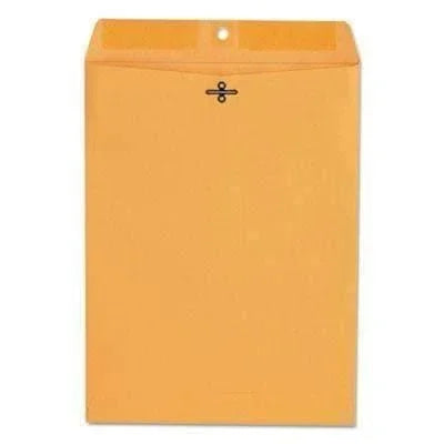 Gummed Side Opening Envelopes, 9x12", Brown-Kraft, 100/Box - Janitorial Superstore