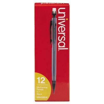 Universal® Mechanical Pencil, 0.7mm, Smoke, 12 Pack - Janitorial Superstore