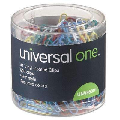Universal Plastic-Coated Wire Paper Clips 500/Pack - Janitorial Superstore