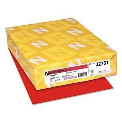 Astrobrights® Color Cardstock, 65lb, 8 1/2 x 11, Re-Entry Red, 250 Sheets (wau22751) - Janitorial Superstore