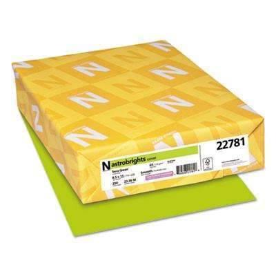 Astrobrights® Color Cardstock, 65lb, 8 1/2 x 11, Terra Green, 250 Sheets - Janitorial Superstore