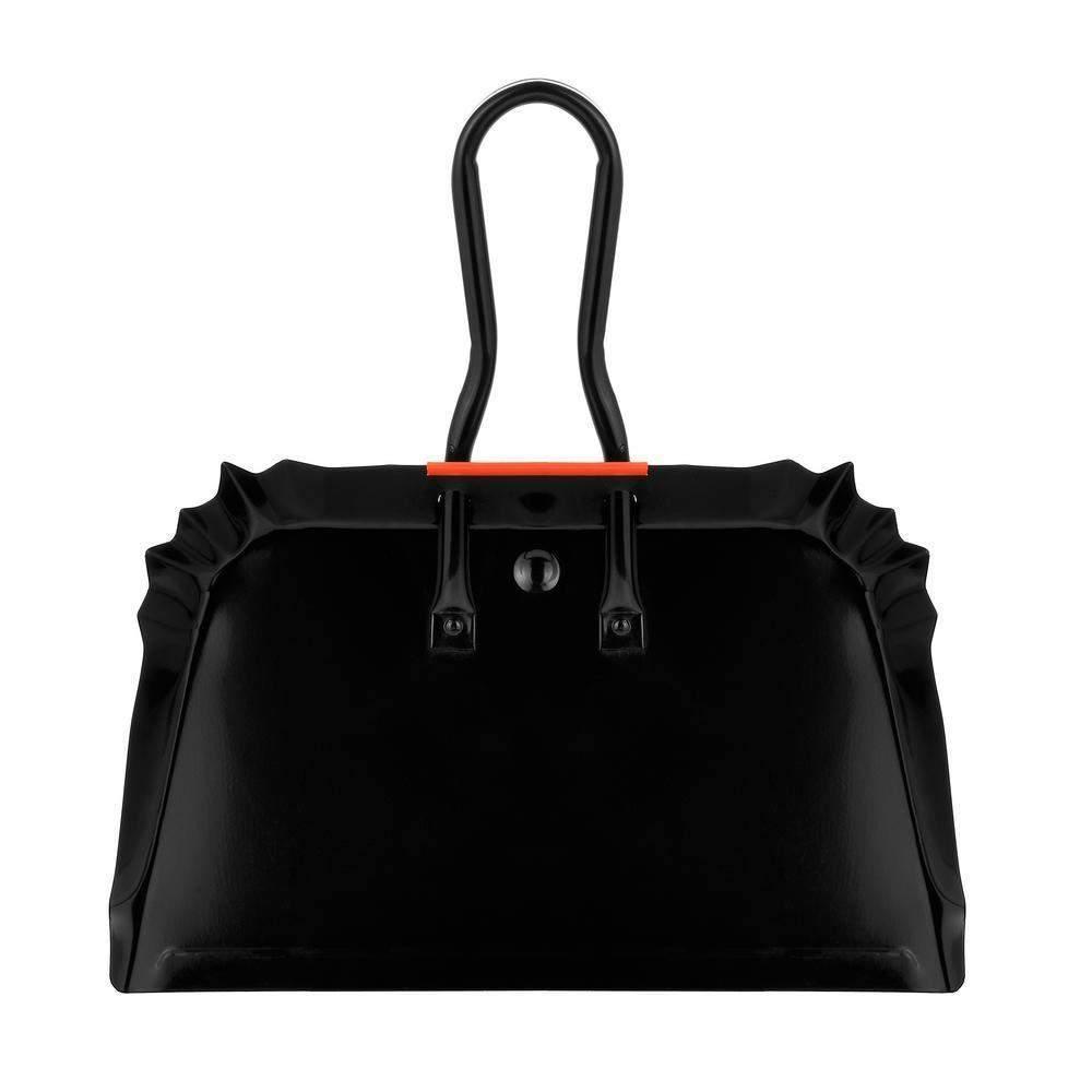 12" - Heavy Duty Black Metal Dustpan - Janitorial Superstore