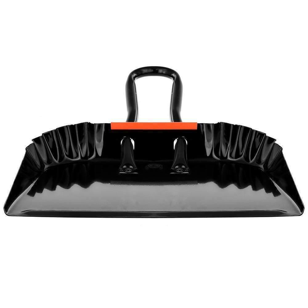 12" - Heavy Duty Black Metal Dustpan - Janitorial Superstore