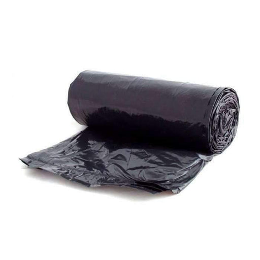 JanWise 38"x 58" Black Garbage Can Liners, 2 Mil 100 Case, 50-60 Gal - Janitorial Superstore