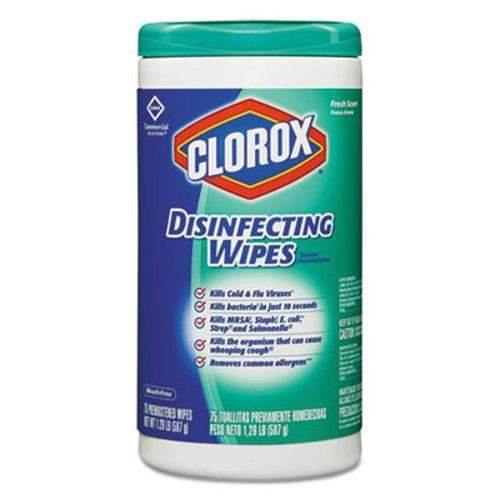 Clorox Disinfecting Wipes, 7 x 8, Fresh Scent, 75/Canister - Janitorial Superstore