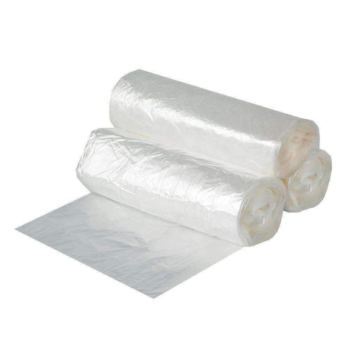 JanWise 30"x 37" Clear Garbage Can Liners, 16 Mic, 500 Case, 18-30 Gal - Janitorial Superstore