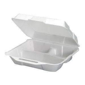 To-Go Large Hinged Lid Containers 3 Compartment - Janitorial Superstore