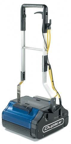 Duplex floor scrubber machine for janitorial cleaning supplies