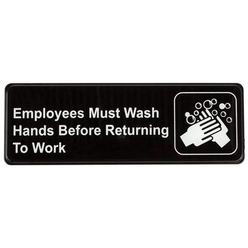 Employees Must Wash Hands Before Returning to Work Sign - Janitorial Superstore