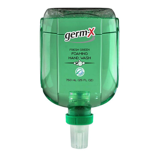 Germ-X Fresh Green Foaming Hand Wash, 750 ML, 4 Case - Janitorial Superstore