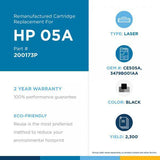 JSS Remanufactured Toner Cartridge for HP CE505A (HP 05A) - Janitorial Superstore