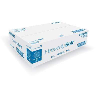 Heavenly Soft 410051 Mini Jumbo Roll Tissue Double Layer, 750' x 3.5", 12 Case - Janitorial Superstore