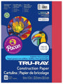 Pacon Tru-Ray Construction Paper (103008), 76 lbs., 9 x 12, Scarlet, 50 Sheets/Pack - Janitorial Superstore