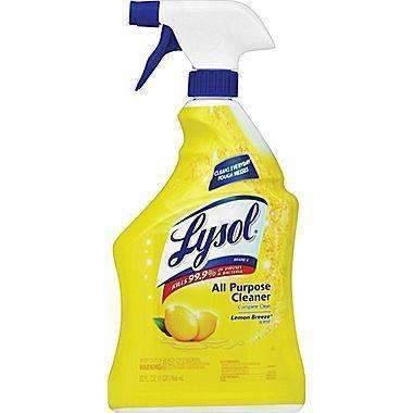 Lysol® Lemon Breeze® All Purpose Disinfectant Cleaner - 32 oz Spray Bottle. 12 Cs - Janitorial Superstore