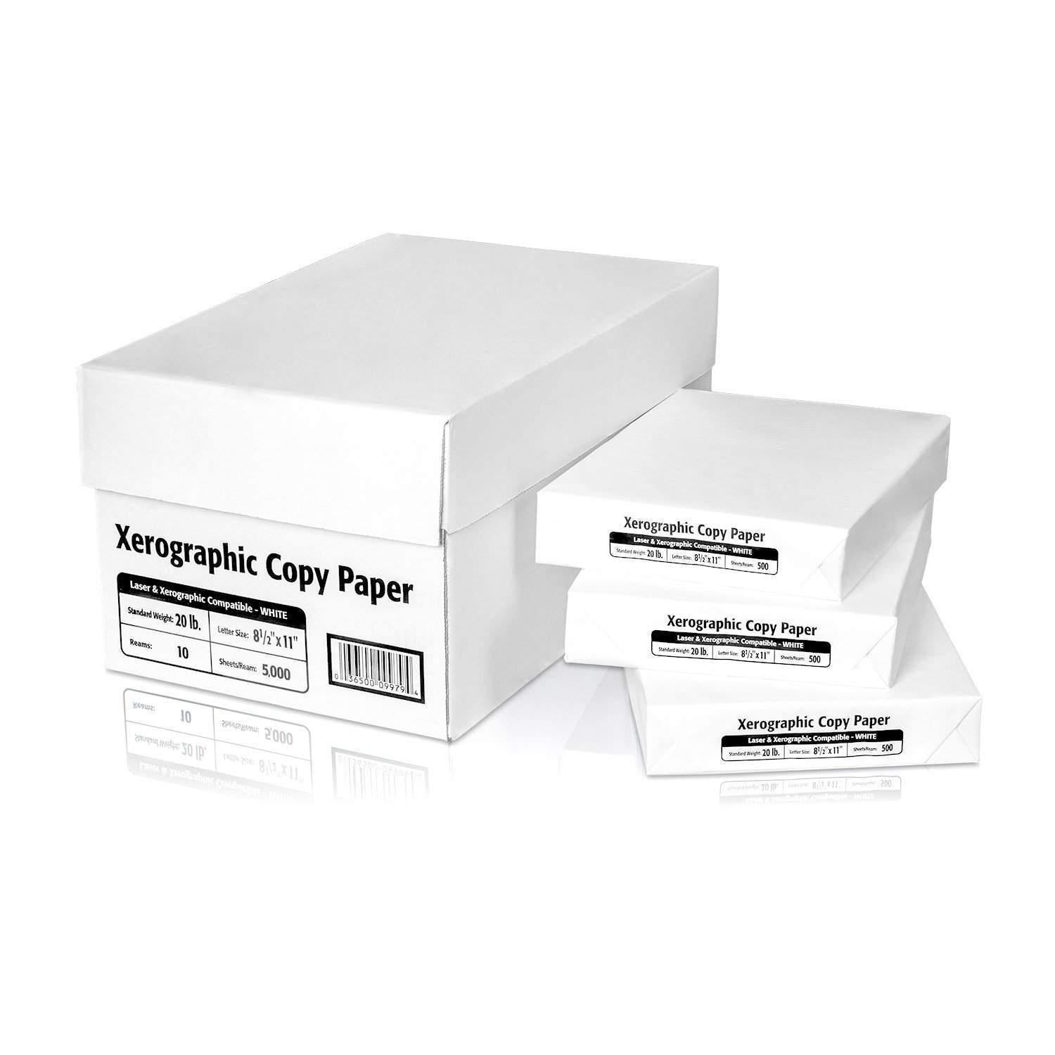 UBMOVE Multipurpose Copy Printer Paper, 8.5” x 11”, 20 lbs, White, 1500 Sheets/3 Reams
