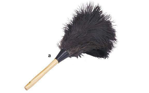 Premium Black Feather Duster, 7" Plume, 13" Overall - Janitorial Superstore