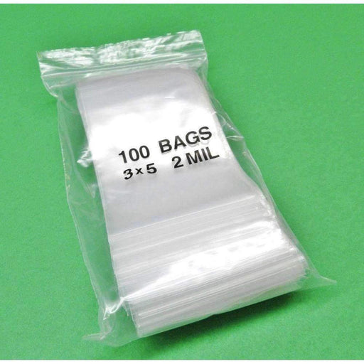 3" x 5" Clear Zip Lock Bag 1000cs - Janitorial Superstore