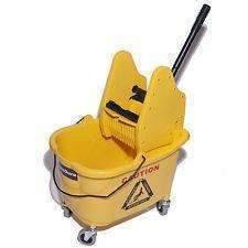 35 QT Plastic Down Pressure Wringer/Plastic Bucket Combo -Yellow, - Janitorial Superstore