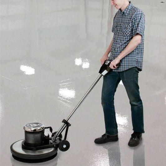 EDIC 17DS3-BK-SV Saturn Dual Speed Floor Machine Black/Pad Holder Included - Janitorial Superstore