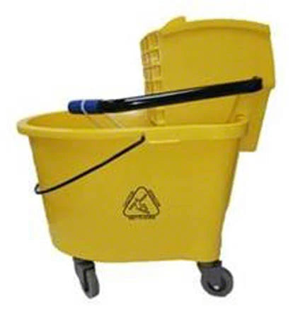 JanWise 35QT Mop Bucket, Commercial Grade Heavy Duty, Yellow