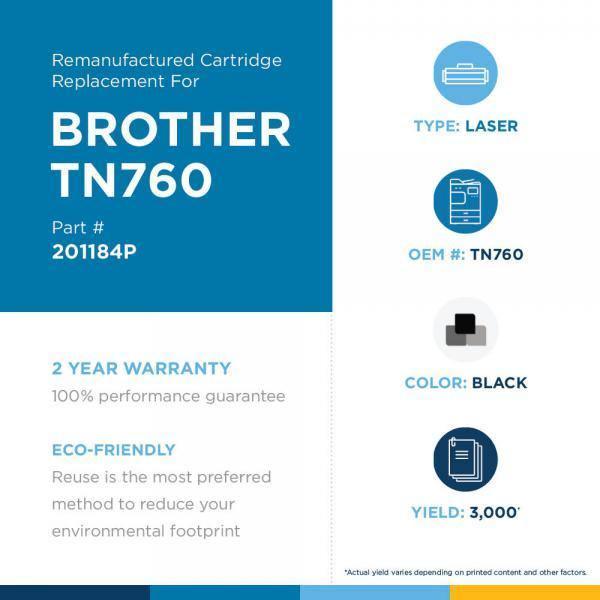 JSS Remanufactured High Yield Toner Cartridge For Brother TN760 - Janitorial Superstore