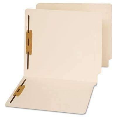 End Tab Folders, Two Fasteners, Letter, Manila, 50/Box - Janitorial Superstore