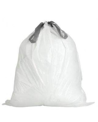 JSS 25" x 30" White Drawstring Bags .9 Mil, 200 Case, 20 Gallon - Janitorial Superstore